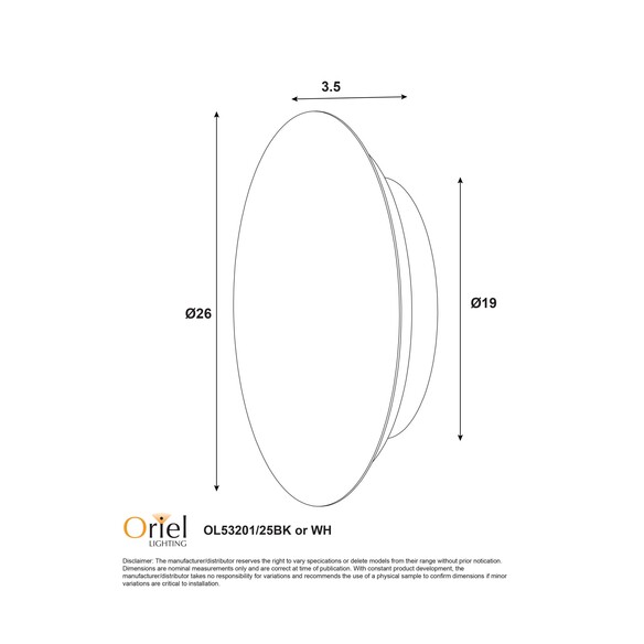 OL53201/25WH - Dot 25 CCT LED Wall Light WhiteOL53201/25WH