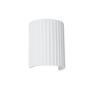 OL53514 - MIA White Ribbed Plaster E14 Wall LightOL53514