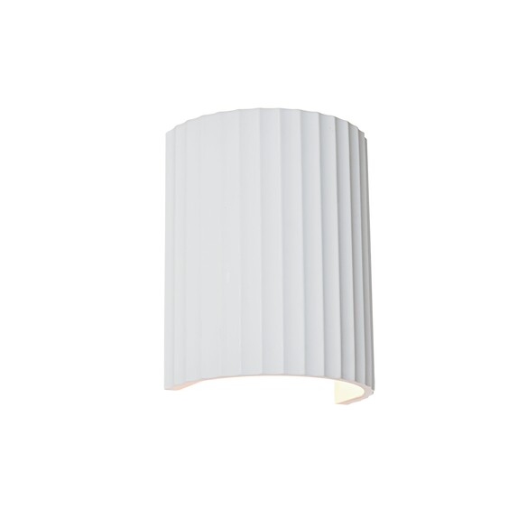 OL53514 - MIA White Ribbed Plaster E14 Wall LightOL53514