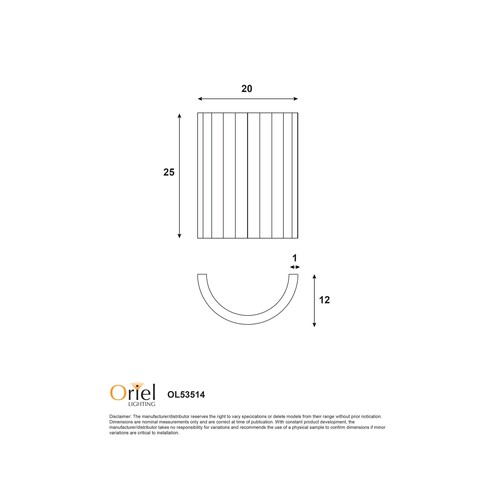 OL53514 - MIA White Ribbed Plaster E14 Wall LightOL53514