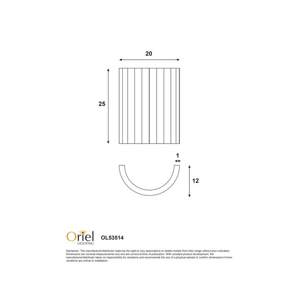 OL53514 - MIA White Ribbed Plaster E14 Wall LightOL53514