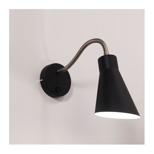 OL53935BK - THOR Black Flexible Arm E27 Wall OL53935BK