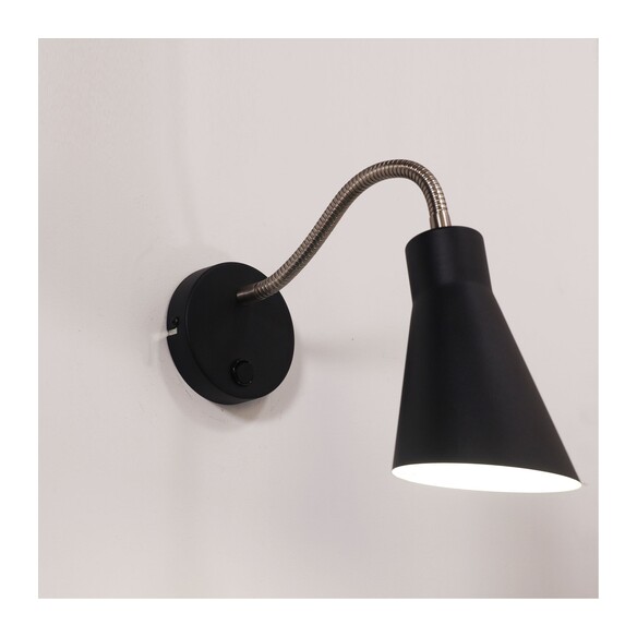 OL53935BK - THOR Black Flexible Arm E27 Wall OL53935BK