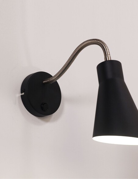 THOR WALL LIGHT BLACK w/ SWITCH - OL53935BKOL53935BK