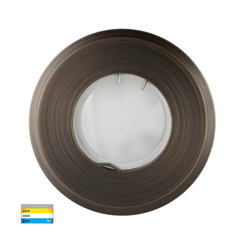 Ollo Antique Brass TRI Colour LED Wall or Inground Light