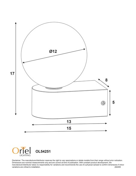 OL54251CH Exterior Wall Light Chrome IP44 - OL54251CH