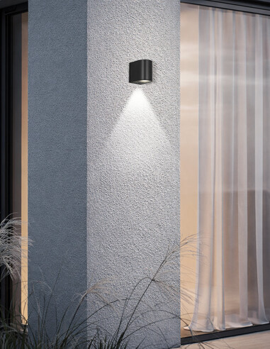 Eos2 Exterior Wall Light 1 Black 1W GU10 - EOS2 EOS2 EX1-BK