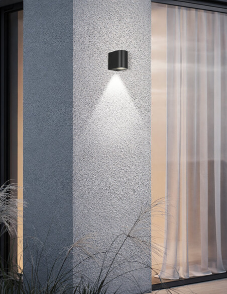 Eos2 Exterior Wall Light 1 Black 1W GU10 - EOS2 EOS2 EX1-BK