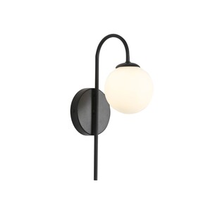 OL54260BK - NOXE Black Arm with Opal Matt Ball G9 Wall LightOL54260BK 2