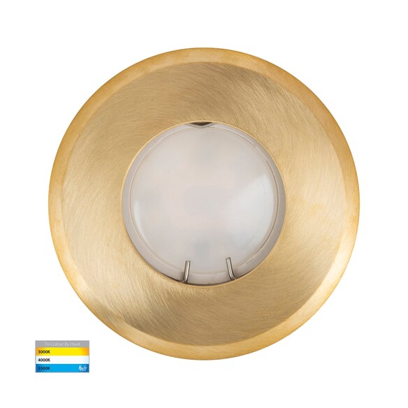 HV19022T-BR - Ollo Brass TRI Colour LED Wall or Inground Light
