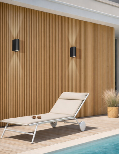 Eos2 Exterior Wall Light 2 Black 2W GU10 - EOS2 EOS2 EX2-BK