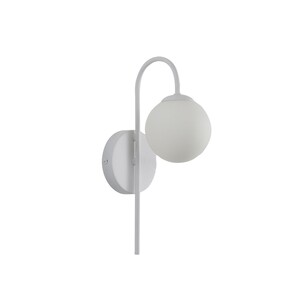 OL54260WH - NOXE White Arm with Opal Matt Ball G9 Wall LightOL54260WH