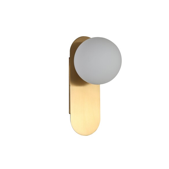 OL54271SB - PING Satin Brass with Opal Ball G9 IP44 Wall Light