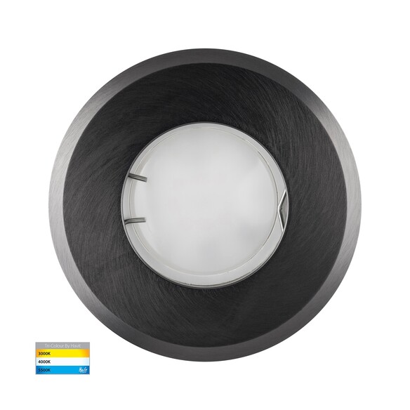 HV19022T-GPH - Ollo Graphite Coloured Brass TRI Colour LED Wall or Inground Light