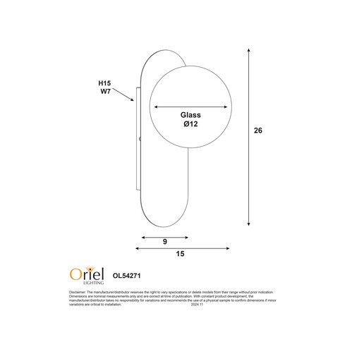 OL54271WH - PING White with Opal Ball G9 IP44 OL54271WH