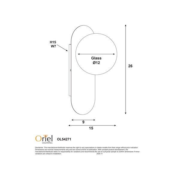 OL54271WH - PING White with Opal Ball G9 IP44 OL54271WH