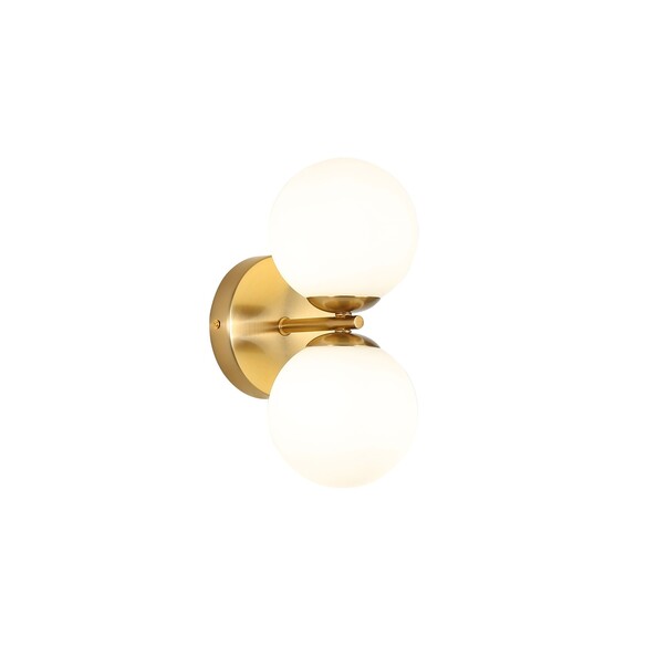 OL54292SB - OBERON.2 Twin Satin Brass with Opal OL54292SB