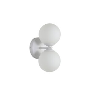 OL54292WH - OBERON.2 Twin White with Opal Ball Up and Down OL54292WH