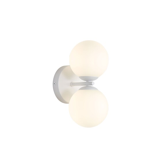 OL54292WH - OBERON.2 Twin White with Opal Ball Up OL54292WH