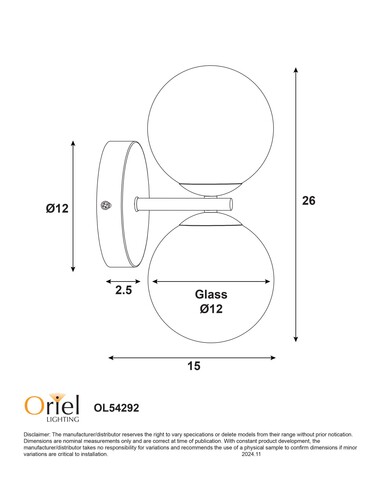 OL54292WH Interior Wall Light White - OL54292WHOL54292WH