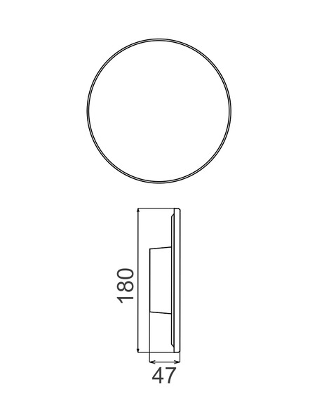SHADOWTRI1 Exterior Wall Light Round 12W LED SHADOWTRI1