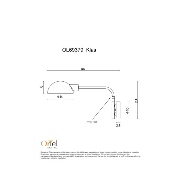 OL69379BK - KLAS Black and Antique Brass Swing OL69379BK