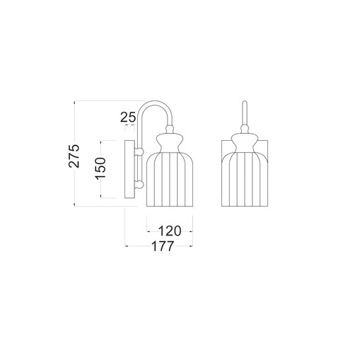 SINO-W1 - SINO Interior Ellipse Single Clear SINO-W1