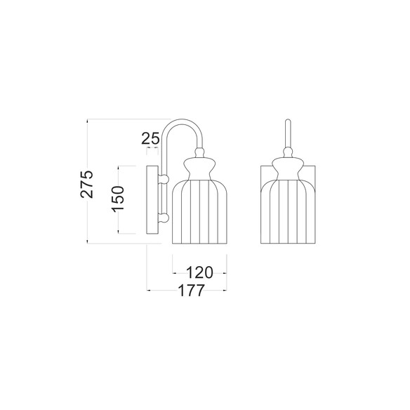 SINO-W1 - SINO Interior Ellipse Single Clear SINO-W1