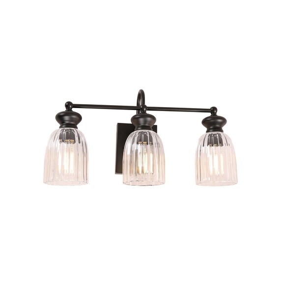 SINO-W4 - SINO Interior Ellipse Triple Clear Glass Shade Wall Lights