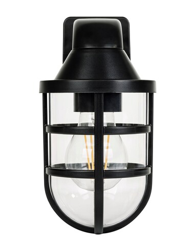 MARINA Black Polycarbonate Wall Light - HV3511W-BLK