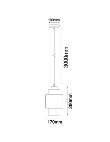 PENDANT ES 72W Copper coloured Glass Dble LAMINA3