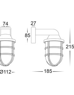 MARINA White Polycarbonate Wall Light - HV3511W-WHTHV3511W-WHT 2