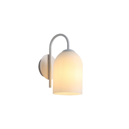 OL69551WH - ARLEY White with Ribbed Opal Matt OL69551WH