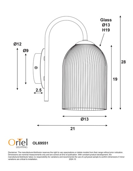 OL69551WH Interior Wall Light White - OL69551WHOL69551WH