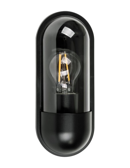 LUME Black Polycarbonate Wall Light - HV3512W-BLK