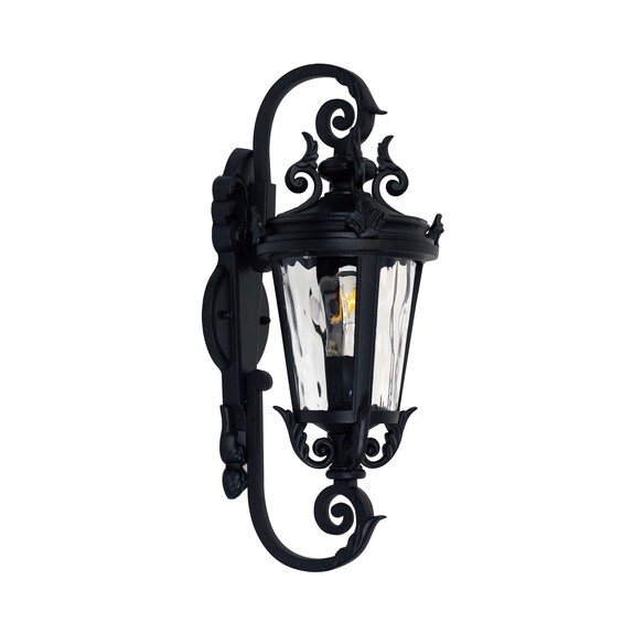 OL7381BK - ALBION Black IP44 E27 Traditional Coach Light