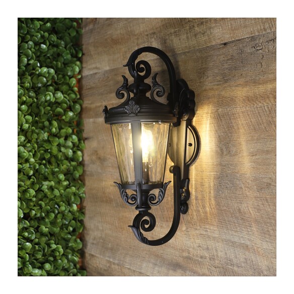 OL7381BK - ALBION Black IP44 E27 Traditional OL7381BK