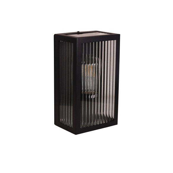 OL7651BK - Chicago Reeded Glass IP44 Exterior OL7651BK
