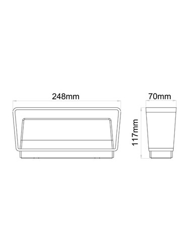 TOPATRI1 Up & Down Wall Light Rectangular 13W LED TOPATRI1