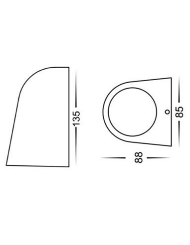 TORQUE6 Exterior Wall Light Cone Black IP65 - TORQUE6