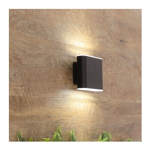 UA7362BK - Wash 2x3w LED IP65 Exterior Wall Light BlackUA7362BK 2
