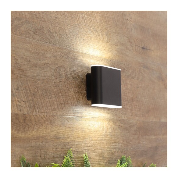 UA7362BK - Wash 2x3w LED IP65 Exterior Wall Light UA7362BK