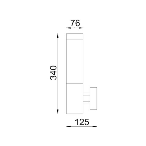 TORRE2 - TORRE Exterior E27 Surface Mounted Wall TORRE2