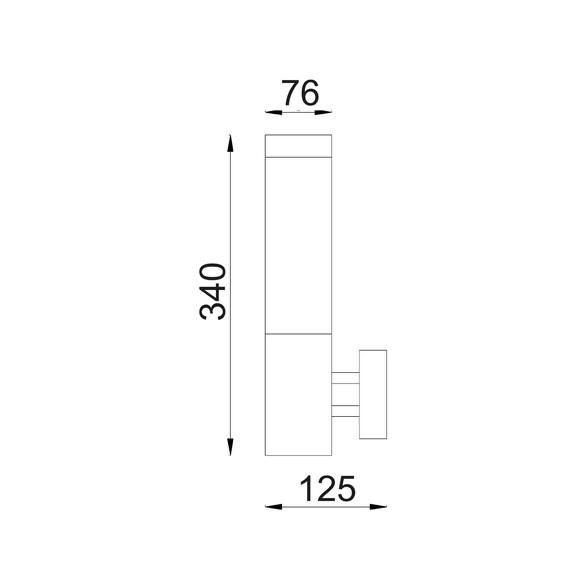 TORRE2 - TORRE Exterior E27 Surface Mounted Wall TORRE2