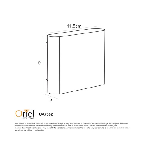 UA7362WH - Wash 2x3w LED IP65 Exterior Wall Light UA7362WH