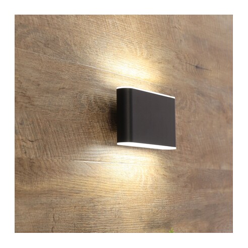 UA7363BK - Wash 2x6w LED IP65 Exterior Wall Light UA7363BK