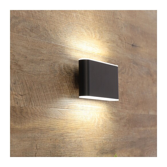 UA7363BK - Wash 2x6w LED IP65 Exterior Wall Light UA7363BK