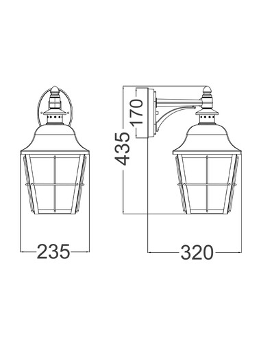 TRENERO1 Exterior Wall Light Black IP44 - TRENERO1TRENERO1