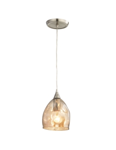 PENDANT ES 60W Chrome with Champagne Glass ELLIPSE OD146mm ORDITO1