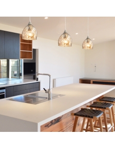 PENDANT ES 60W Chrome with Champagne Glass ELLIPSE OD146mm ORDITO1 2